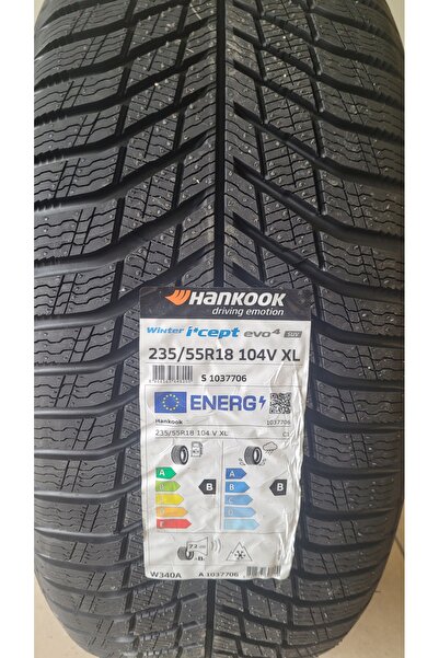 Hankook 235/55R18 Winter İ-cept EVO4 W340 104V XL Set Olarak(4 ADET) 2026 Üre...