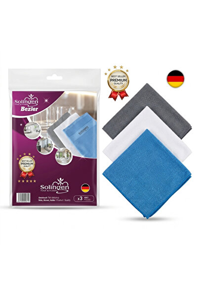 Solingen 3'lü Mikrofiber Temizlik Bezi