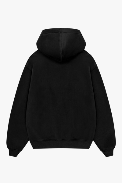 Sekizbiraltı Life Is Too Short Baskılı Siyah Oversize Unisex Hoodie