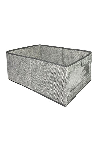 OEM Storage box QTK-0017, foldable, gray, 30 x 44 x 20 cm