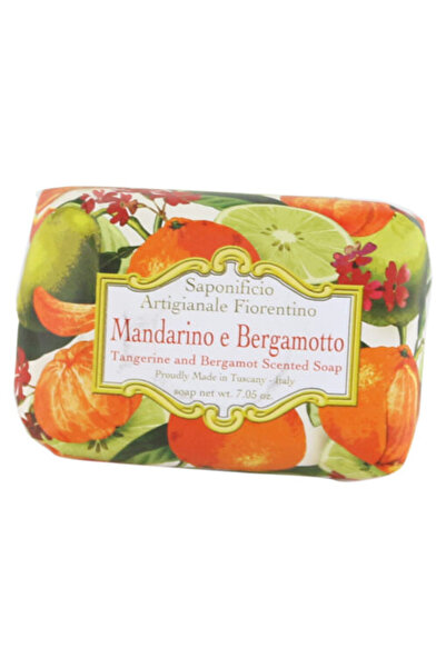 Saponificio Artigianale Fiorentino Sapun Mandarino e Bergamotto 200 gr, Sapon...