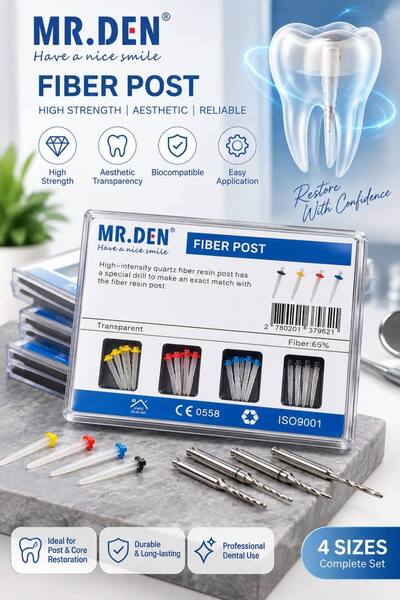 Generic Brand طقم أوتاد فايبر للأسنان MR.DEN Fiber Post مع مثاقب مطابقة – 20 ...