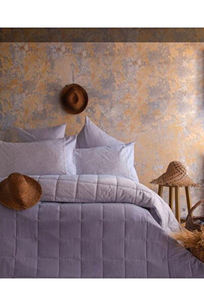 PAMUKLAR Apricitas Home Σετ Κάλυμμα Κρεβατιού Διπλό Ines Γκρι AP83T00010025