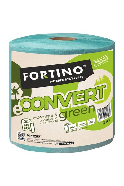 OEM Prosop hartie Fortino eConvert, verde, 1 strat, L 210 m