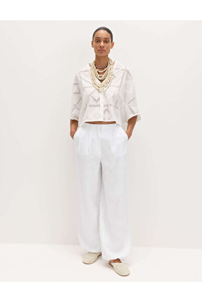 Marks & Spencer Saf Keten Pantolon