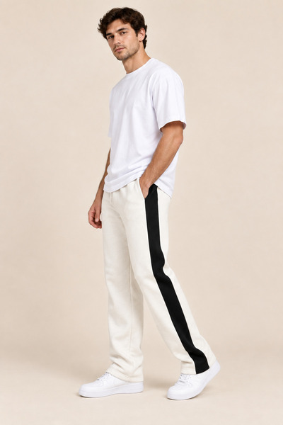FAVORİST Pantaloni de trening pentru bărbați, cu dungi laterale, croială drea...