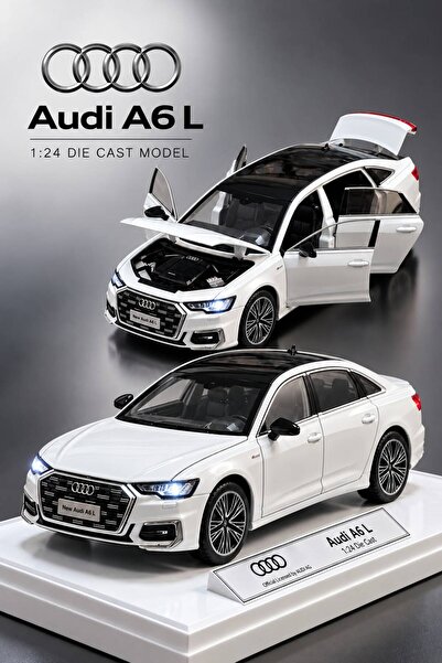 Fidan oyuncak 1:24 Audi A6 L Lisanslı Metal Model Araba - Sesli ve LED Işıklı...