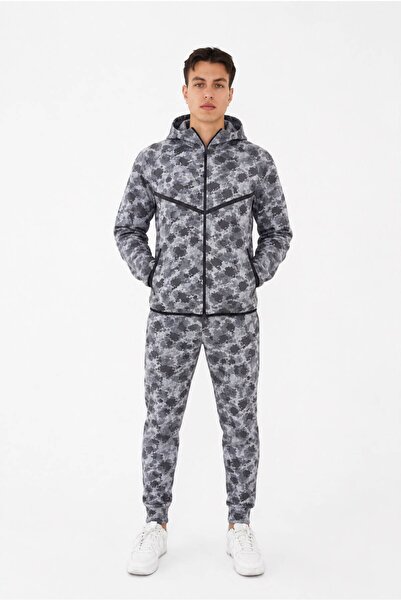 Genel Markalar TECH FLEECE GRİ ASKERİ KAMUFLAJ EŞOFMAN TAKIMI (ALT VE ÜST)