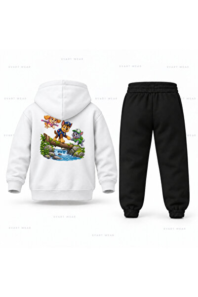 SVART WEAR طقم بدلة رياضية للأطفال مطبوع عليه شعار Paw Patrol Kopru Gorevi