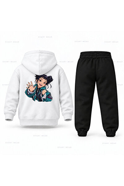 SVART WEAR طقم بدلة رياضية للأطفال مطبوع عليها KPop Demon Hunters Zoey Fan Salam