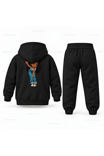 SVART WEAR طقم بدلة رياضية للأطفال مطبوع عليه KATSEYE Lara Chibi Selam