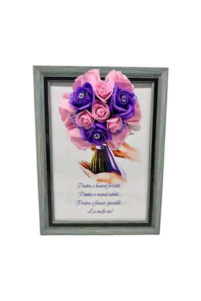 T&M Personalizare Tablou înrămat A4 (30x21 cm) - Pentru o bunică fericită, pe...