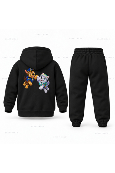 SVART WEAR طقم بدلة رياضية للأطفال مطبوع عليها شعار Paw Patrol Pati Tokusu