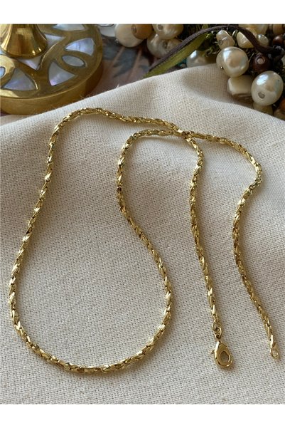 XUPING JEWELRY Xuping 14K Desenli Burgu Zincir Kolye
