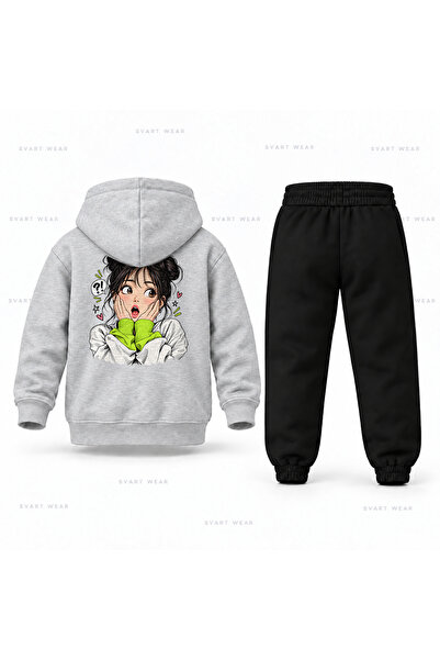 SVART WEAR طقم بدلة رياضية للأطفال مطبوع عليها صورة زوي من KPop Demon Hunters