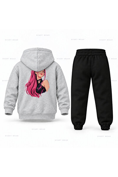 SVART WEAR طقم بدلة رياضية للأطفال مطبوع عليه KPop Demon Hunters Mira Yuksek ...