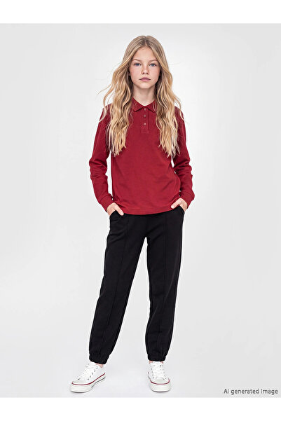 LC Waikiki Girl's Black Knitted Pants