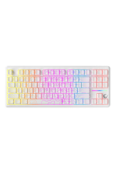 Rampage KB-R107 Beyaz US Layout Gaming Membrane Oyuncu Klavyesi