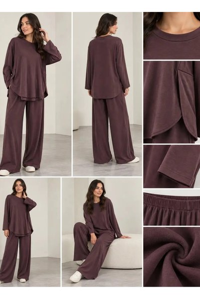 nazzain Pique Fabric Suit with Trousers