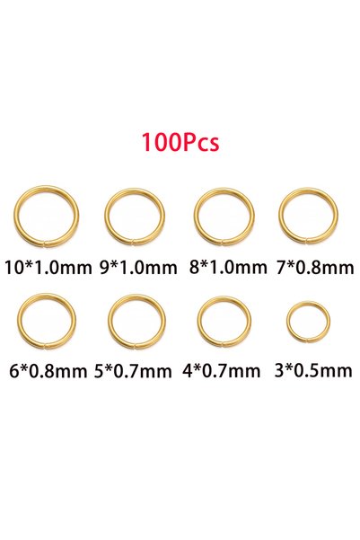 Choice حلقات مغلقة 5 مم × 0.7 مم، 100 قطعة، 100-200 قطعة/مجموعة، حلقات فولاذي...