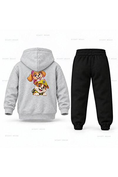 SVART WEAR Σετ παιδικής φόρμας με κουκούλα Paw Patrol με στάμπα Πυραμίδας Πατ...