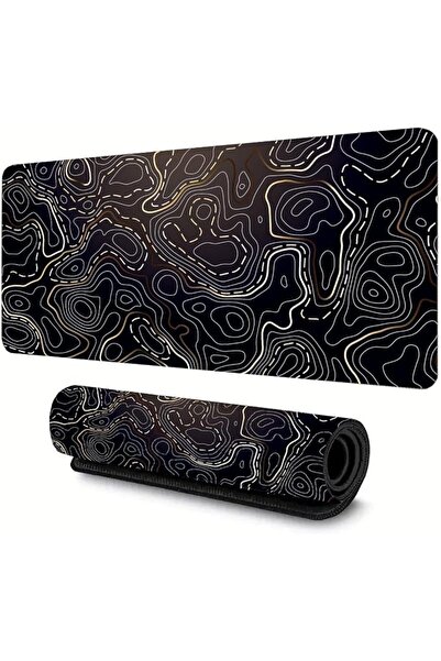 GENERAL Gaming Mouse Pad, 800x300MM Black Keyboard Mouse Pad Large Non-Slip R...