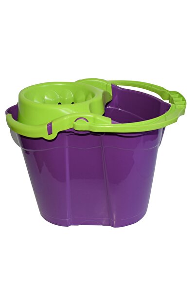 OEM Plastic bucket with squeezer Misavan, purple + green, 14L