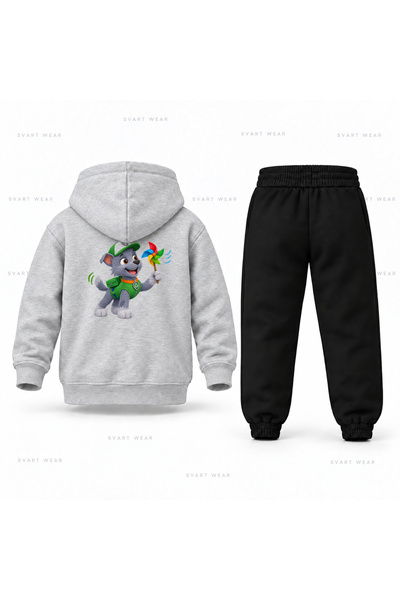 SVART WEAR طقم بدلة رياضية للأطفال مطبوع عليها شعار باو باترول روكي ويندر