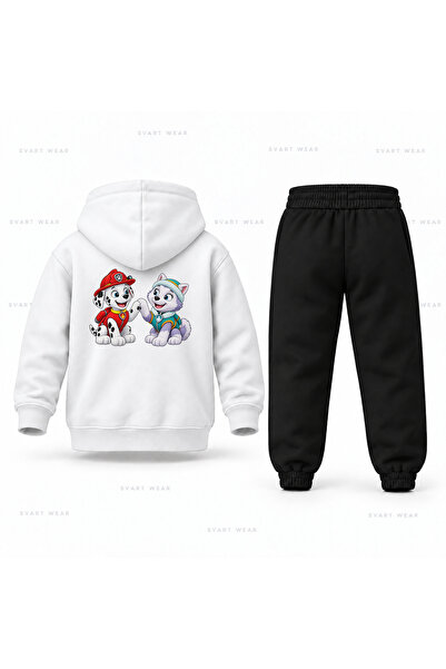 SVART WEAR طقم بدلة رياضية للأطفال مطبوع عليه شعار باو باترول مارشال إيفرست س...