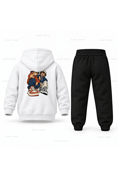 SVART WEAR طقم بدلة رياضية للأطفال مطبوع عليه Six Seven 67 Street Duo