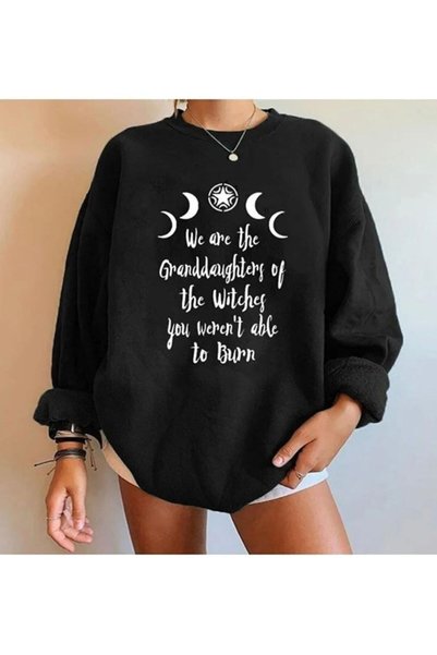 ARMHEM Sweatshirt Black Oversize Printed
