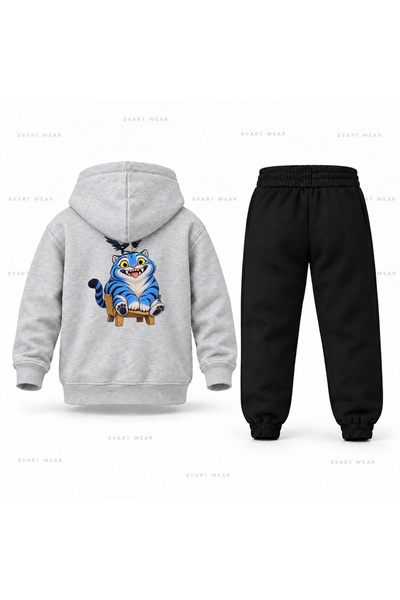 SVART WEAR Kpop Demon Hunters Derpy Karton Taht Printed Children's Hooded Tra...