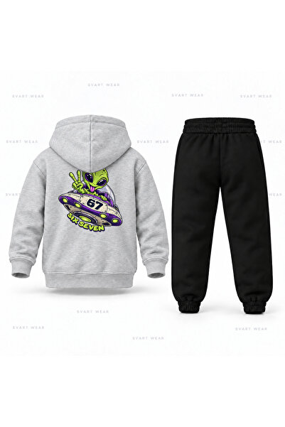 SVART WEAR Six Seven 67 UFO Passenger Παιδικό Σετ Φόρμας με Κουκούλα