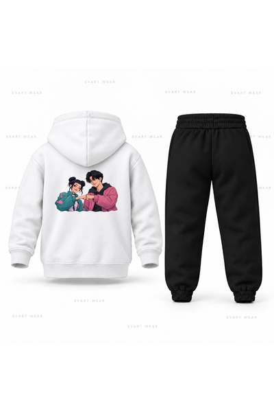 SVART WEAR طقم بدلة رياضية للأطفال مطبوع عليها KPop Demon Hunters Zoey Jinu D...