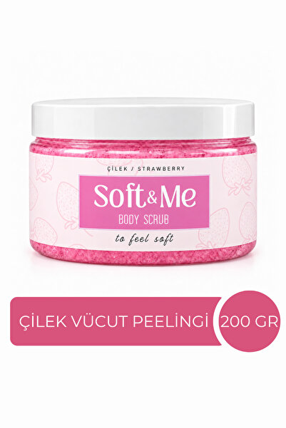 Soft and Me Çilek Vücut Peelingi - Nemlendirici ,Arındırıcı ,Batık Karşıtı 20...