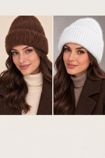 Wearflawless Women's Soft Bearded Beret, Folded Trendy Stretchy Beret