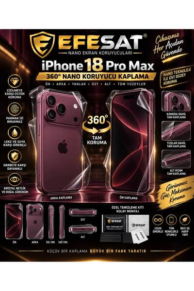 iphone 18 pro max nano kaplama 360 derece
