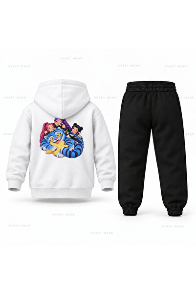 SVART WEAR طقم بدلة رياضية للأطفال مطبوع عليه وسادة ديربي من KPop Demon Hunters