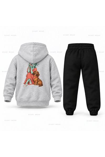 SVART WEAR طقم بدلة رياضية للأطفال مطبوع عليه صورة ليبرتي من باو باترول