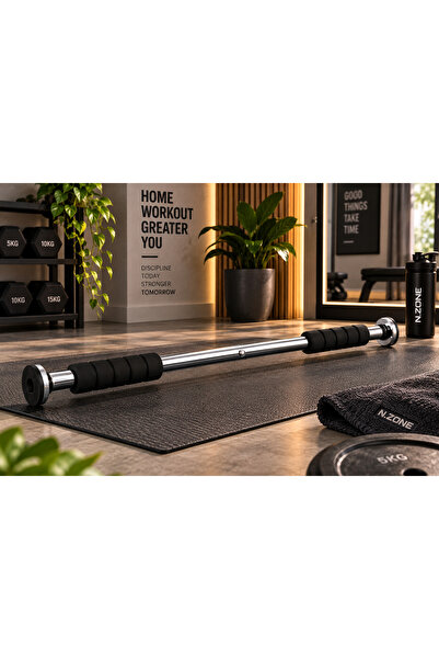 N.zone Adjustable Length 60-100cm Exercise Bar - 28mm Diameter 1mm Steel Tube...