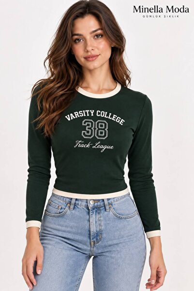 minella moda Kadın Sweat Baskılı