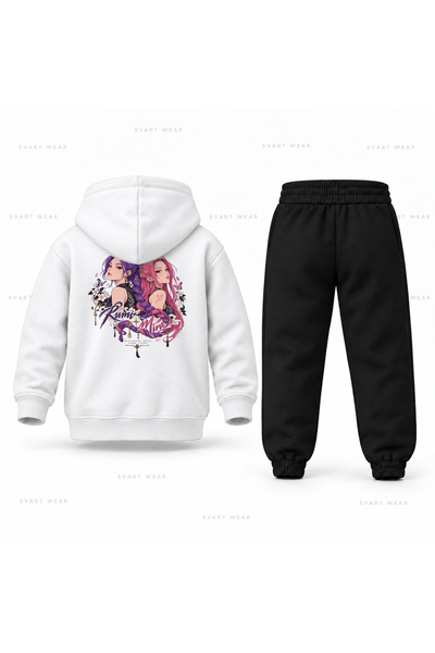 SVART WEAR طقم بدلة رياضية للأطفال مطبوع عليه KPop Demon Hunters Rumi Mira Yuz