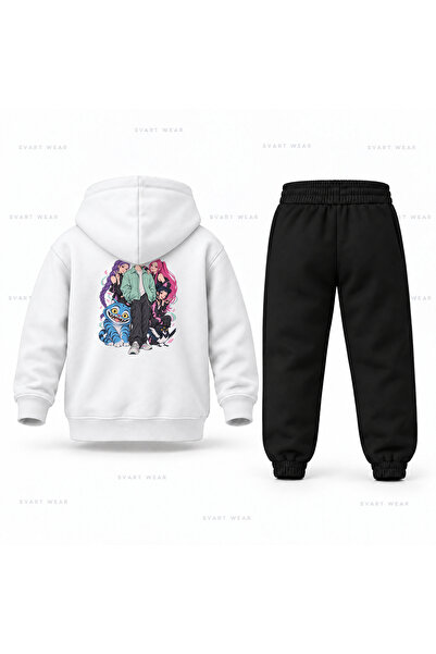 SVART WEAR طقم بدلة رياضية للأطفال مطبوعة من KPop Demon Hunters Jinu El Cep