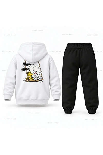 SVART WEAR طقم بدلة رياضية للأطفال مطبوع عليه سنوبي جاردن سوينغ