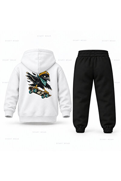 SVART WEAR طقم بدلة رياضية للأطفال مطبوع عليه Six Seven 67 Karga Skateboard