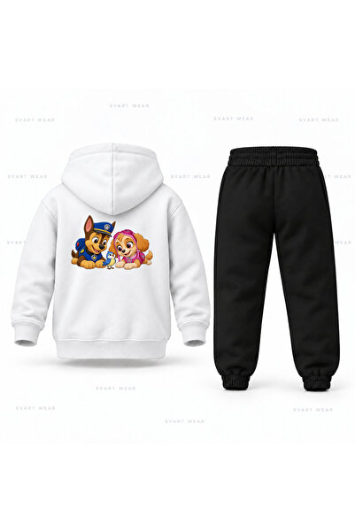 SVART WEAR طقم بدلة رياضية للأطفال مطبوع عليها عبارة "Paw Patrol Chase Skye K...