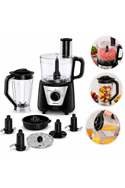 hoffmans Robot de bucătărie 8-în-1 HM-1278, 1000W, Blender 1.5L, Multifuncțio...