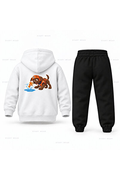 SVART WEAR طقم بدلة رياضية للأطفال مطبوع عليها شعار Paw Patrol Zuma Balik Dost