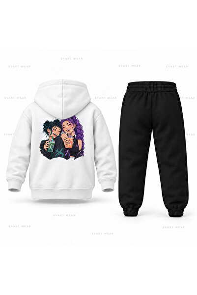 SVART WEAR طقم بدلة رياضية للأطفال من KPop Demon Hunters Zoey Rumi مطبوع عليه...