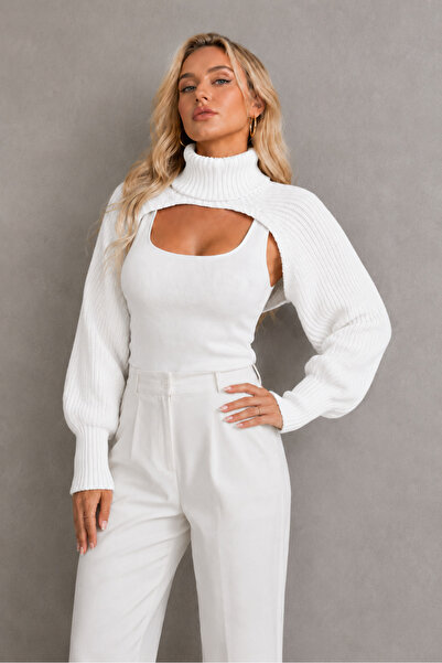 citystyle Women's Long Sleeve High Neck Modern Design Textured Elegant Soft C...
